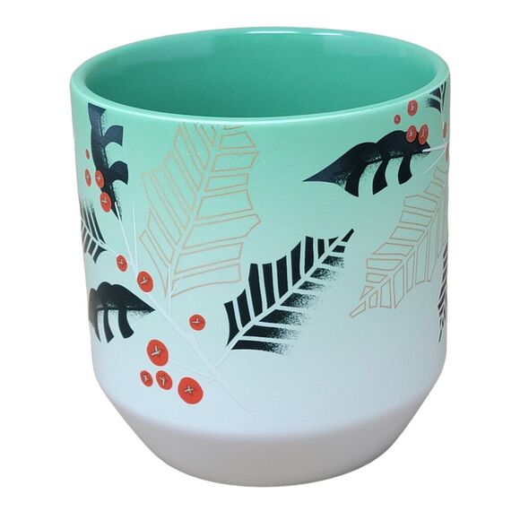 Starbucks 2020 Christmas Coffee Mug Green Holly Berries Mistletoe 14oz New - Picture 2 of 7